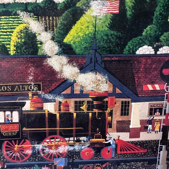vintage 1999 "Los Altos Mail Train" Hometown Collection 1000-piece jigsaw puzzle - Picture 12 of 12